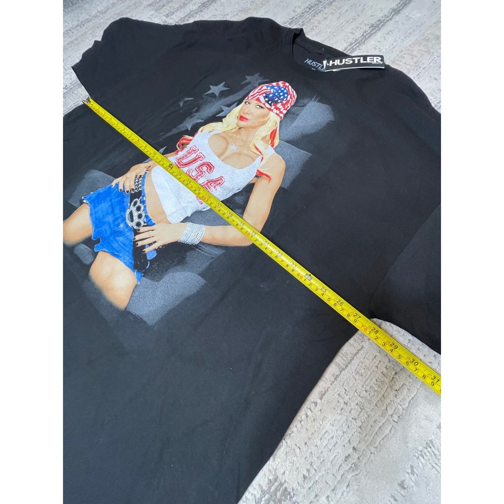 NEW Vintage Y2K Hustler Mens Black USA Damn Proud Sexy Girl Graphic T-Shirt 3XL - Picture 6 of 7